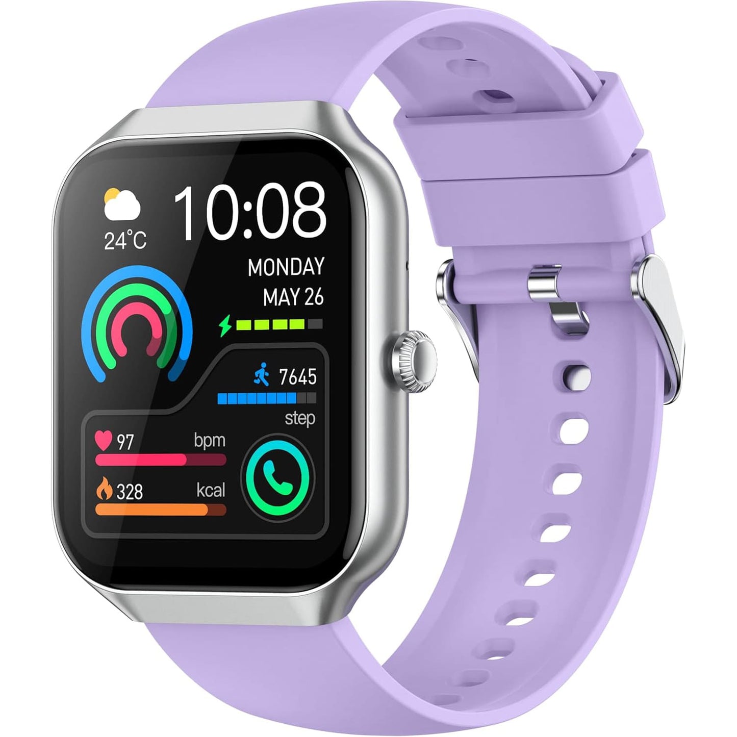 Montre Connectée TitanFit X - Appels Bluetooth, 113+ Modes Sport, Suivi Santé, Étanche IP68, Écran HD 1.96"