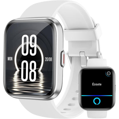 Montre Connectée LumiFit X - 1.8" avec Alexa, Appels Bluetooth, Suivi Santé, 100 Modes Sport, Étanche IP68