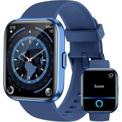 Montre Connectée LumiFit X - 1.8" avec Alexa, Appels Bluetooth, Suivi Santé, 100 Modes Sport, Étanche IP68