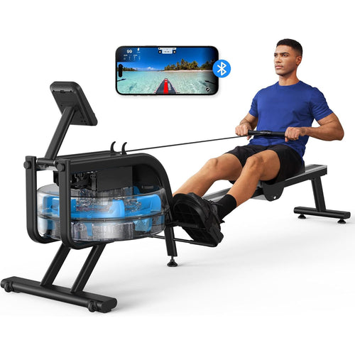 Rameur à Eau Homefit RowMaster – Réservoir 15 L – Bluetooth – Écran LED – Charge Max. 150 kg
